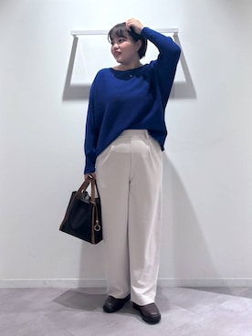 「GLOBAL WORK（グローバルワーク）のふわふわHugmeドルマンプルオーバー/595406（ニット/セーター）」を使った、めいめいさん（レディース・160cm）の秋コーディネート