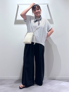 「アイテム（ヘアゴム）」を使った、めいめいさん（レディース・160cm）の夏コーディネート