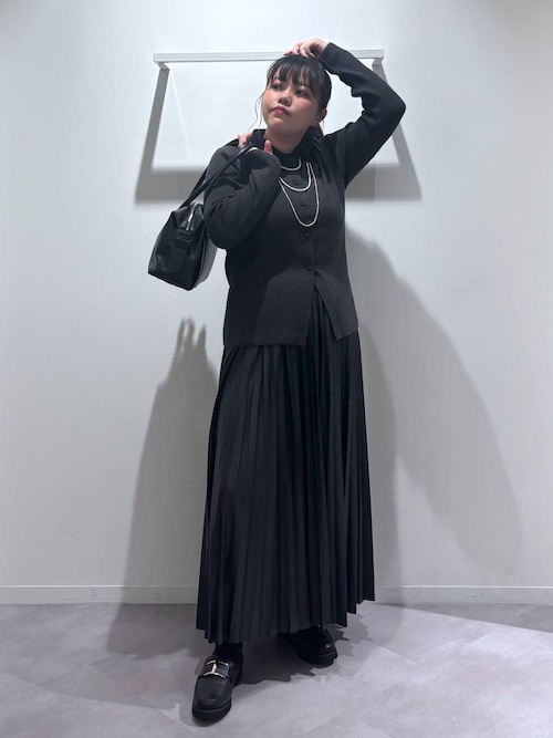 MATINEE LINE/レザーライクプリーツスカート/583858（スカート