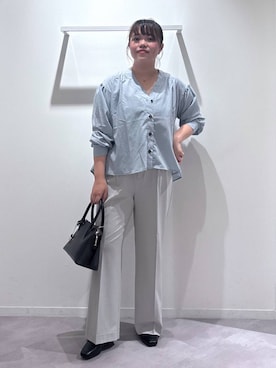 「アイテム（ローファー）」を使った、めいめいさん（レディース・160cm）の夏コーディネート