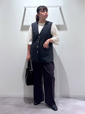 「アイテム（つなぎ/オールインワン）」を使った、めいめいさん（レディース・160cm）の夏コーディネート