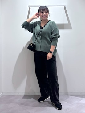 「GLOBAL WORK（グローバルワーク）のGOODデニムバギーパンツ/498388（デニムパンツ）」を使った、めいめいさん（レディース・160cm・20代）の秋コーディネート