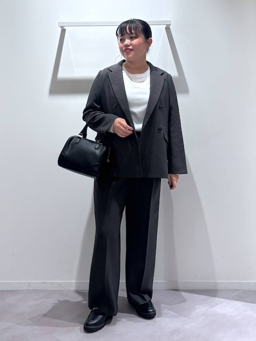 GLOBAL WORK　お手入れらくらくSET UP　Wジャケット　ワイドパンツ GLOBAL WORK｜お手入れラクラクセットアップ/ワイドパンツ