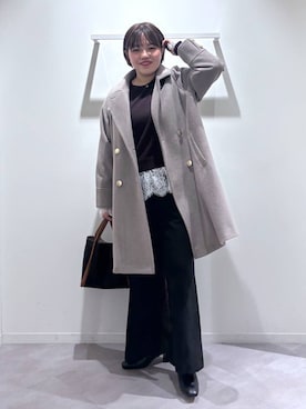 「アイテム（チェスターコート）」を使った、めいめいさん（レディース・160cm・20代）の秋コーディネート