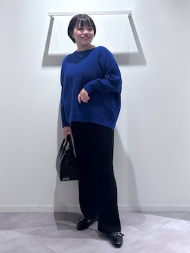 「GLOBAL WORK（グローバルワーク）のふわふわHugmeドルマンプルオーバー/595406（ニット/セーター）」を使った、めいめいさん（レディース・160cm）の秋コーディネート