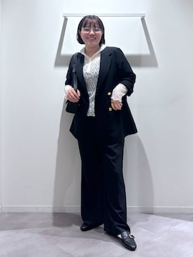 「GLOBAL WORK（グローバルワーク）のアイテム（テーラードジャケット）」を使った、めいめいさん（レディース・160cm）の秋コーディネート