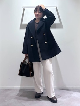 「アイテム（チェスターコート）」を使った、めいめいさん（レディース・160cm・20代）の秋コーディネート