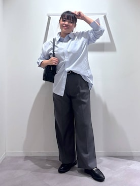 「GLOBAL WORK（グローバルワーク）のアイテム（ベルト）」を使った、めいめいさん（レディース・160cm）の秋コーディネート