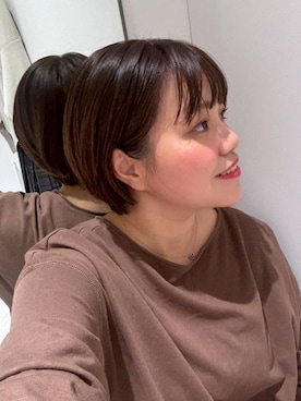 「アイテム（ヘアピン）」を使った、めいめいさん（レディース・160cm）の秋コーディネート