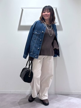 「アイテム（デニムジャケット）」を使った、めいめいさん（レディース・160cm・20代）の秋コーディネート