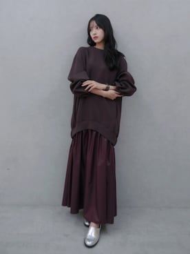 ELENDEEK（エレンディーク）の「コットンシフォンワンピース