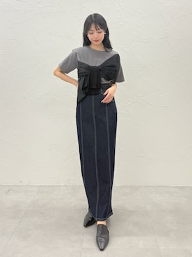 「ELENDEEK（エレンディーク）のアイテム」を使った、ERIKAさん（レディース・161cm）の春コーディネート