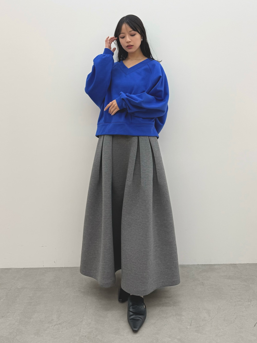 ELENDEEK（エレンディーク）の「ボンディングフレアスカート（スカート