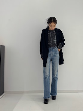 「アイテム（シュシュ）」を使った、renaさん（レディース・156cm）の秋コーディネート