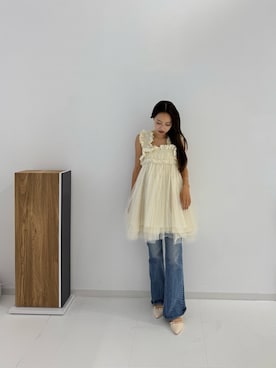「アイテム（キャミソール）」を使った、renaさん（レディース・156cm）の夏コーディネート