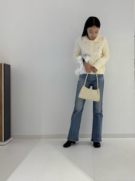 「アイテム（シュシュ）」を使った、renaさん（レディース・156cm）の秋コーディネート