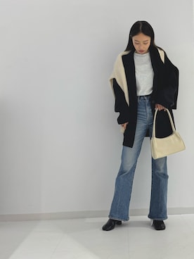 「アイテム（スウェット）」を使った、renaさん（骨格ウェーブ・レディース・156cm）の秋コーディネート
