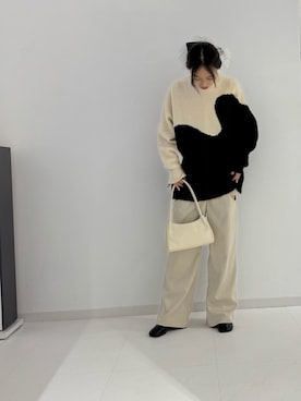 「アイテム（シュシュ）」を使った、renaさん（レディース・156cm）の秋コーディネート