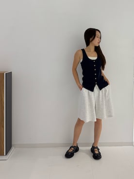 「アイテム（スウェットパンツ）」を使った、renaさん（レディース・156cm）の夏コーディネート
