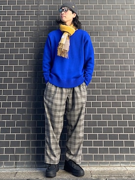 「SHIPS any（シップス エニィ）のアイテム（帽子）」を使った、奥原さん（メンズ・177cm）の秋コーディネート