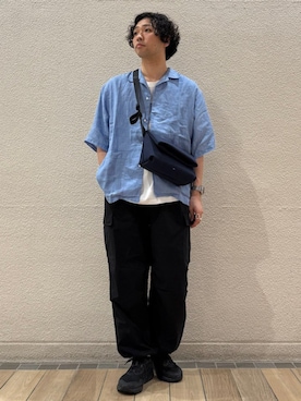 「SHIPS any（シップス エニィ）のアイテム」を使った、奥原さん（メンズ・177cm）の夏コーディネート