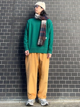 「SHIPS any（シップス エニィ）のアイテム（帽子）」を使った、奥原さん（メンズ・177cm）の秋コーディネート