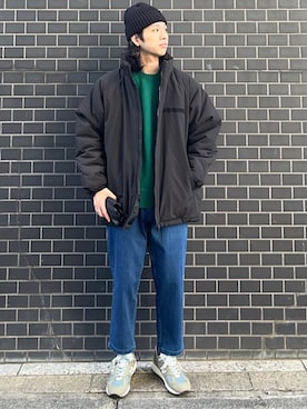 「SHIPS any（シップス エニィ）のアイテム（帽子）」を使った、奥原さん（メンズ・177cm）の冬コーディネート