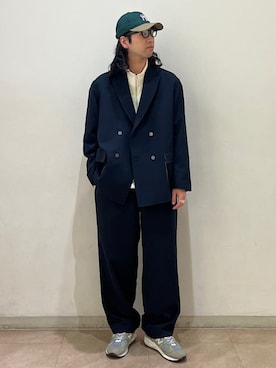 「SHIPS any（シップス エニィ）のアイテム（スウェット）」を使った、奥原さん（メンズ・177cm）の冬コーディネート