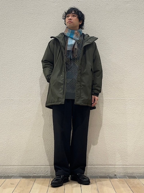 SHIPS any: ウール リバーシブル チェック マフラー 24FW◇