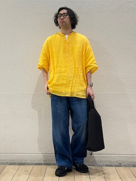 「SHIPS any（シップス エニィ）のアイテム（スニーカー）」を使った、奥原さん（メンズ・177cm）の夏コーディネート