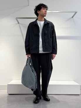 「シップス」｜「アイテム（ブルゾン）」を使った、奥原さん（メンズ・177cm）の冬コーディネート