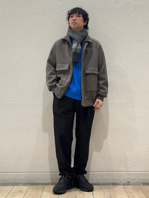 SHIPS any: ウール リバーシブル チェック マフラー 24FW◇