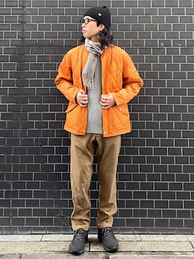 「TAION（タイオン）のアイテム（ブルゾン）」を使った、奥原さん（メンズ・177cm）の冬コーディネート