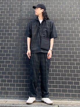 「SHIPS any（シップス エニィ）のアイテム（スラックス）」を使った、奥原さん（メンズ・177cm）の春コーディネート