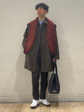 「シップス」｜奥原さん（メンズ・177cm）の秋コーディネート