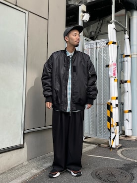 「アイテム（ダウンジャケット/コート）」を使った、takushutoさん（メンズ・173cm・30代）の秋コーディネート