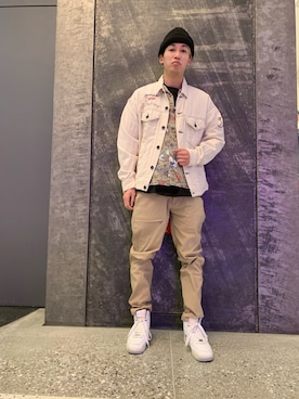 「AVIREX（アヴィレックス）のアイテム（デニムジャケット）」を使った、アオさん（メンズ・176cm）の冬コーディネート