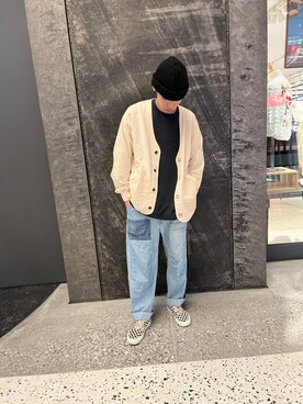 「いいね返し」｜「アイテム（スウェット）」を使った、アオさん（メンズ・176cm）の春コーディネート