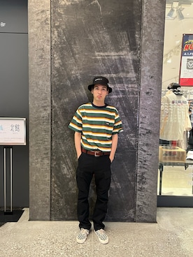 「いいね返し」｜「アイテム（帽子）」を使った、アオさん（メンズ・176cm）の春コーディネート