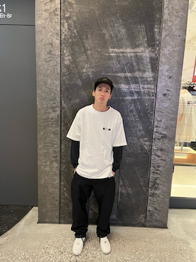 「ごきげんウィーク」｜「アイテム（帽子）」を使った、アオさん（メンズ・176cm）の春コーディネート
