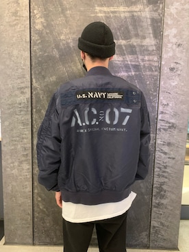 「いいね返し」｜「アイテム（ジャケット/アウター）」を使った、アオさん（メンズ・176cm）の冬コーディネート