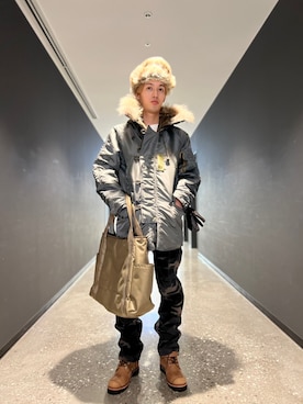「AVIREX（アヴィレックス）のアイテム（ブーツ）」を使った、アオさん（メンズ・176cm）の秋コーディネート