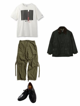 「Barbour（バブアー）のアイテム（MA-1）」を使った、tomoaki9999さん（メンズ・174cm）の夏コーディネート