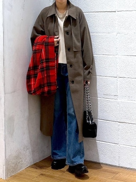 「アイテム（ストール/ショール）」を使った、hm4150さん（レディース・167cm・30代）の冬コーディネート