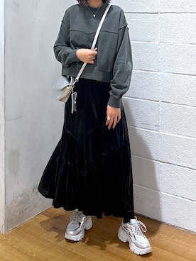 「アイテム（スウェット）」を使った、hm4150さん（レディース・167cm・30代）の冬コーディネート
