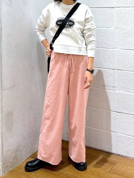 「アイテム（スウェット）」を使った、hm4150さん（レディース・167cm・30代）の冬コーディネート