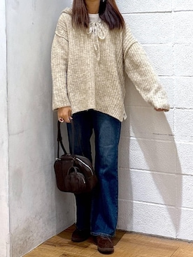「アイテム（ボストンバッグ）」を使った、hm4150さん（レディース・167cm・30代）の秋コーディネート