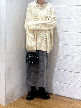 「アイテム（ハンドバッグ）」を使った、hm4150さん（レディース・167cm・30代）の冬コーディネート