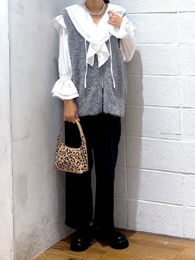 「LOWRYS FARM（ローリーズファーム）のアイテム（ベスト）」を使った、hm4150さん（レディース・167cm）の秋コーディネート