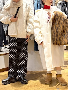 「アイテム（ネックウォーマー/スヌード）」を使った、hm4150さん（レディース・167cm）の冬コーディネート